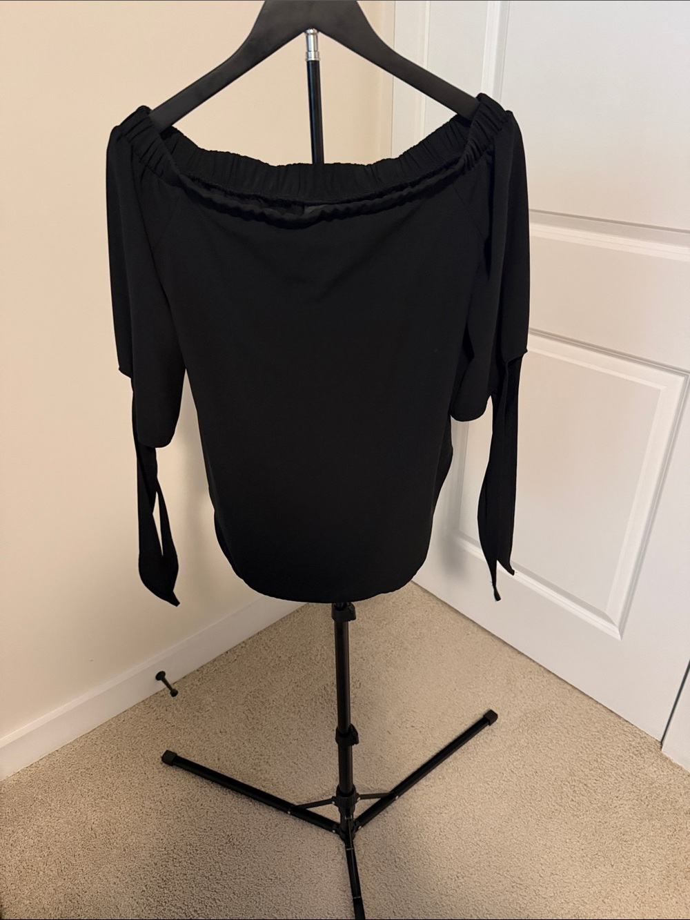 Massimo Off-Shoulder Black Women’s Blouse